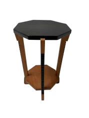 Art Deco Amsterdamse School Octagonal Pedestal Table, 1920s